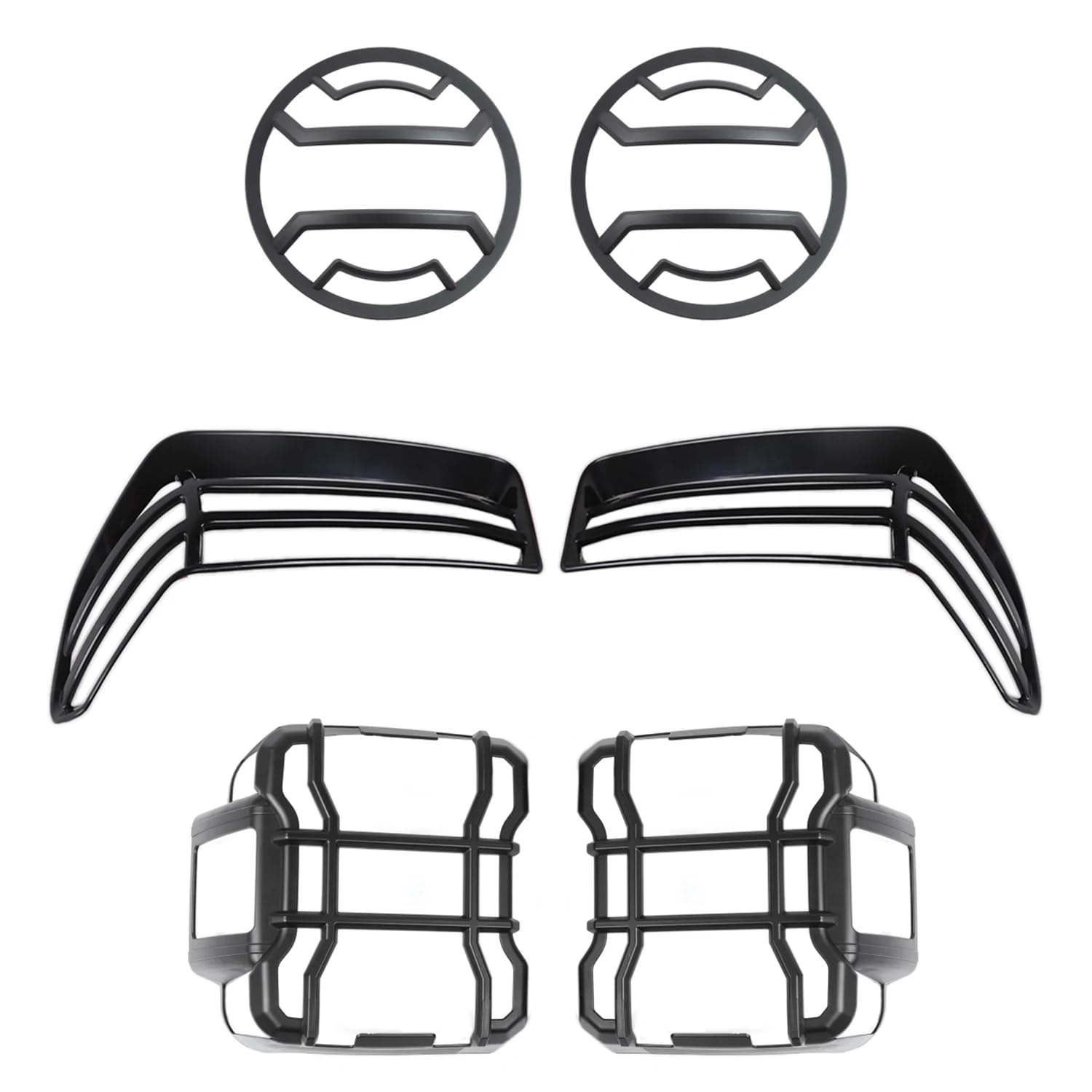 Car Front Headlight Guards + Front Wheel Eyebrow Fender Light Cover + LED Taillight Rear Lamp Guard for Jeep Wrangler JL 2018-2025 Exterior Accessories ?Fits mid to high end Versions of JL Wrangler