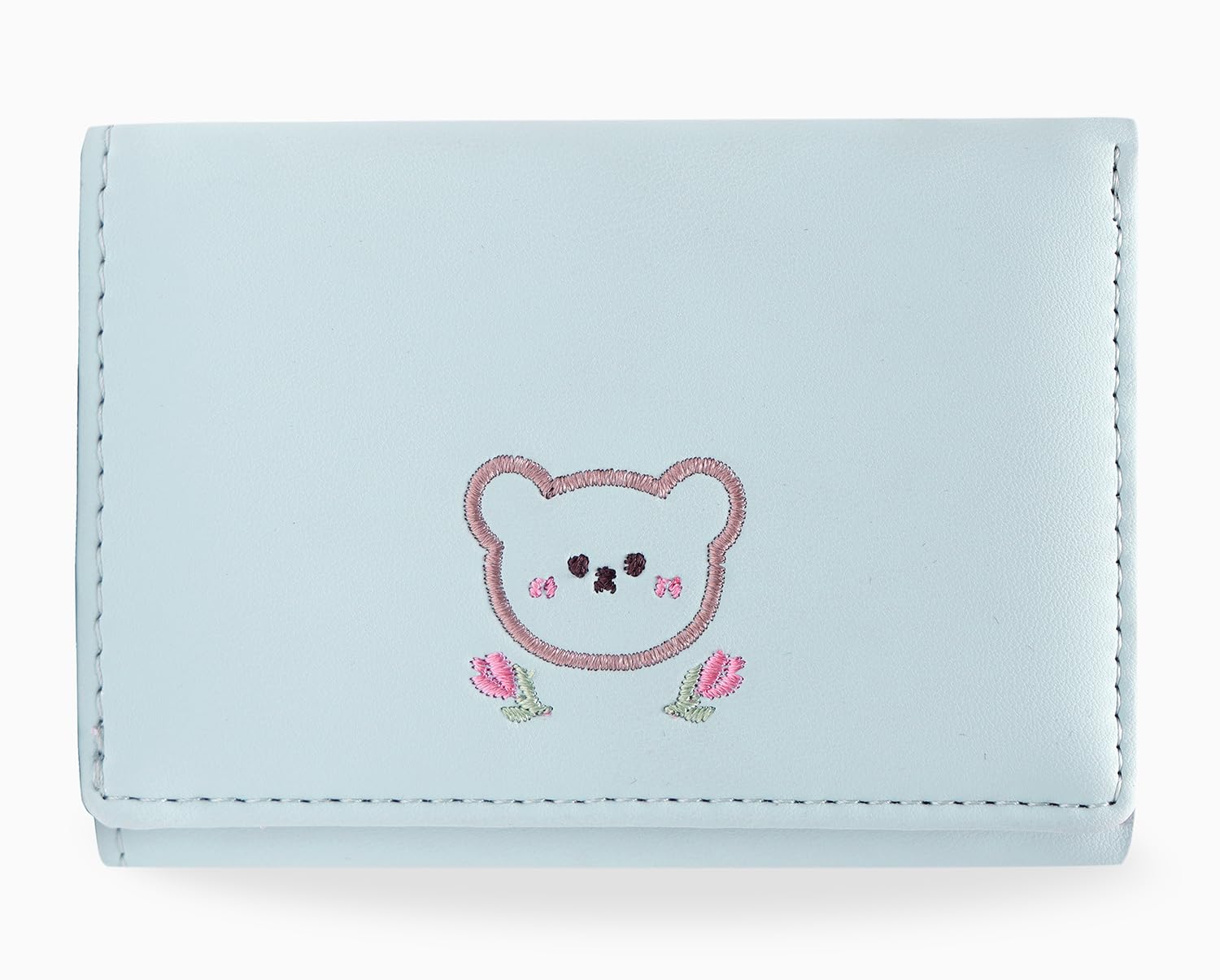 inovera (label) Trifold Wallets for Girls, Women - Faux Leather Mini Credit Cards, Cash Holder Wallet - Small Pocket Purse (Light Blue)-picture-27