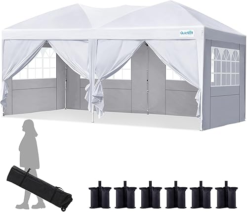 Toldos Quictent silvox 8x8 con bolsa de almacenamiento a prueba de agua en 7 colores Blanco