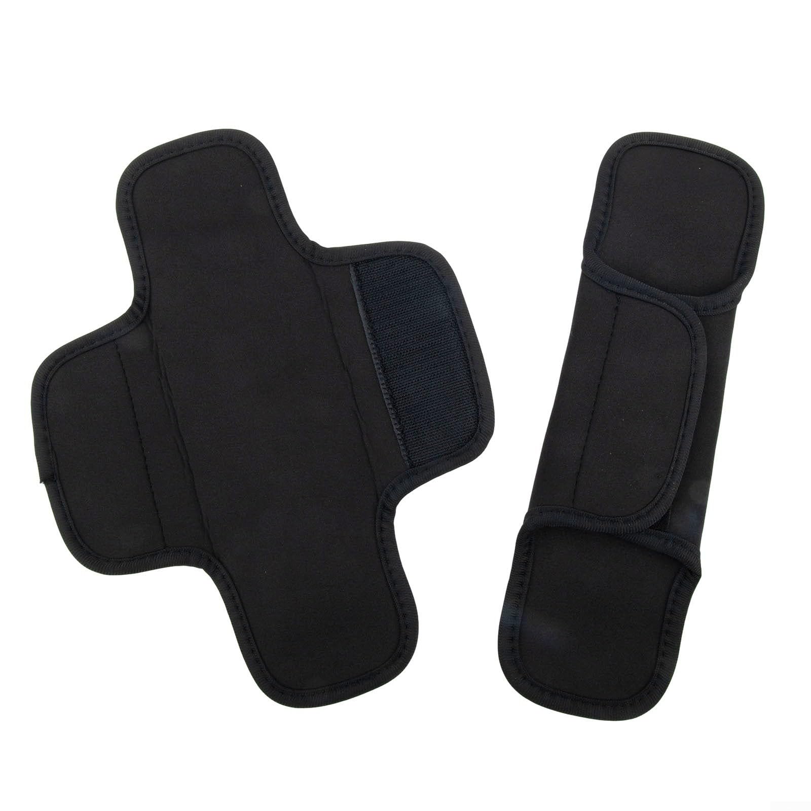 Paire de coussinets antidérapants pour sangle d'épaule de sac à dos, double couche, noir