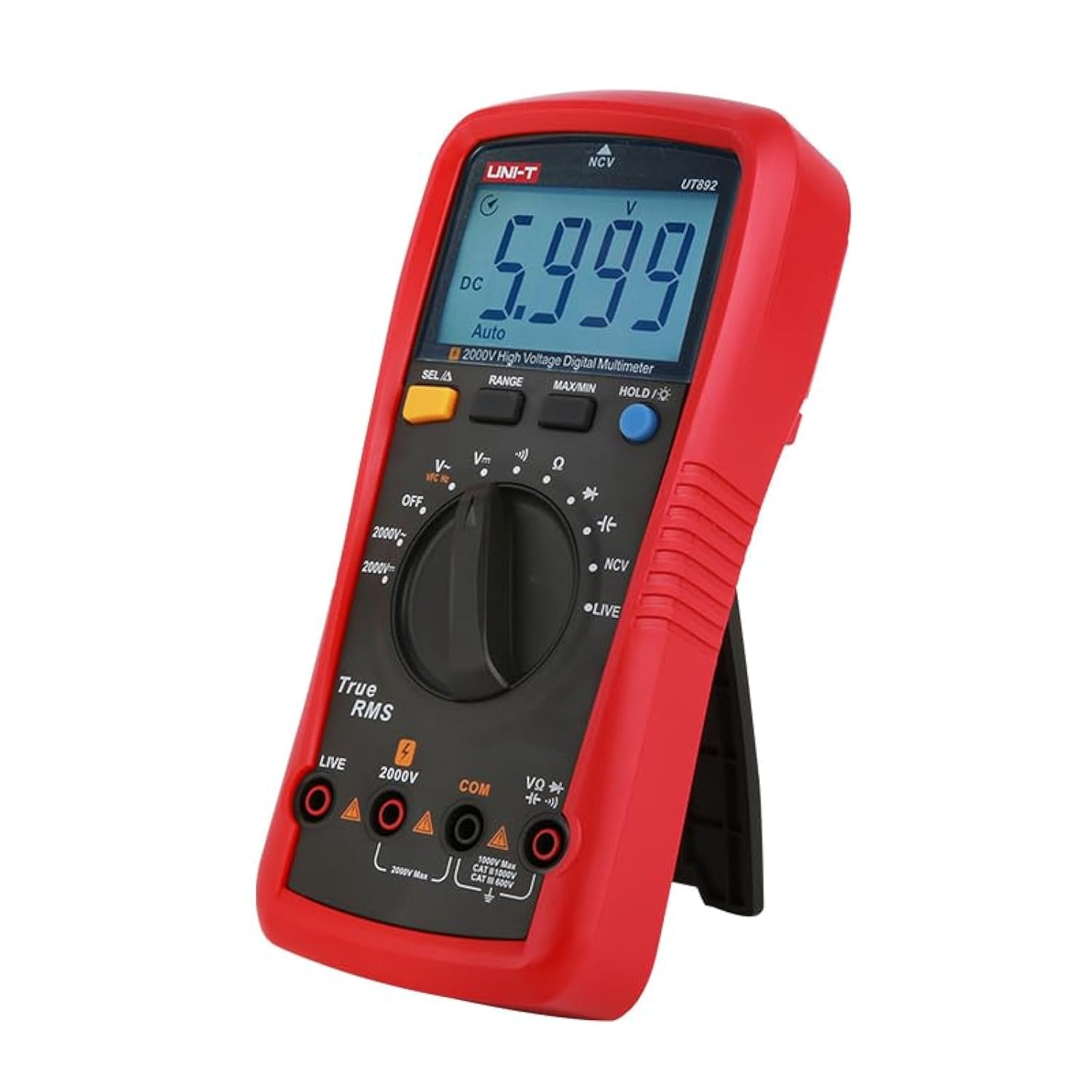 UNI-T Uni-Trend Multimeter clamp Meter UT892 2000V High Voltage Digital Multimeter for Mine AC DC Voltmeter True RMS Capacitor Tester Frequency Meter(