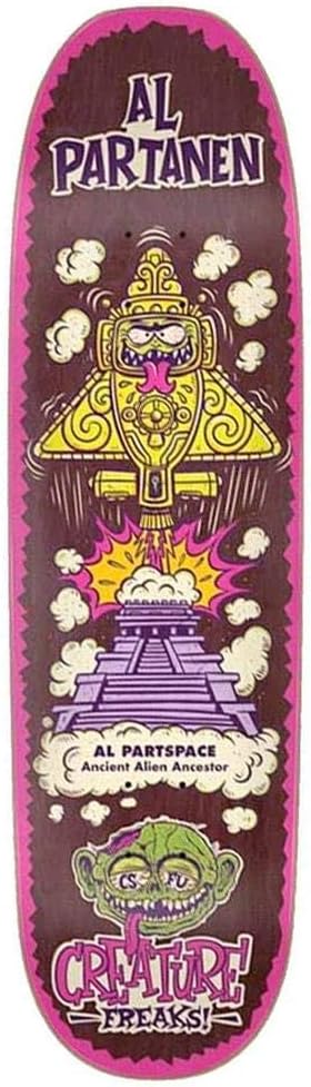 Creature Partanen Freaks Pro Skateboard Deck Purple 8.8"