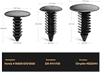 Vista 3 de GOOACC 146 piezas de retenedor de protección de parachoques de nailon y clips de retención de árbol de Navidad de doble extremo, retenedor universal