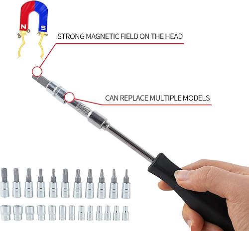 Miniatura 4 de YuuKai Juego de llaves de trinquete de 46 piezas de 14 de pulgada, adecuado para herramientas de reparación de bicicletas, motocicletas y