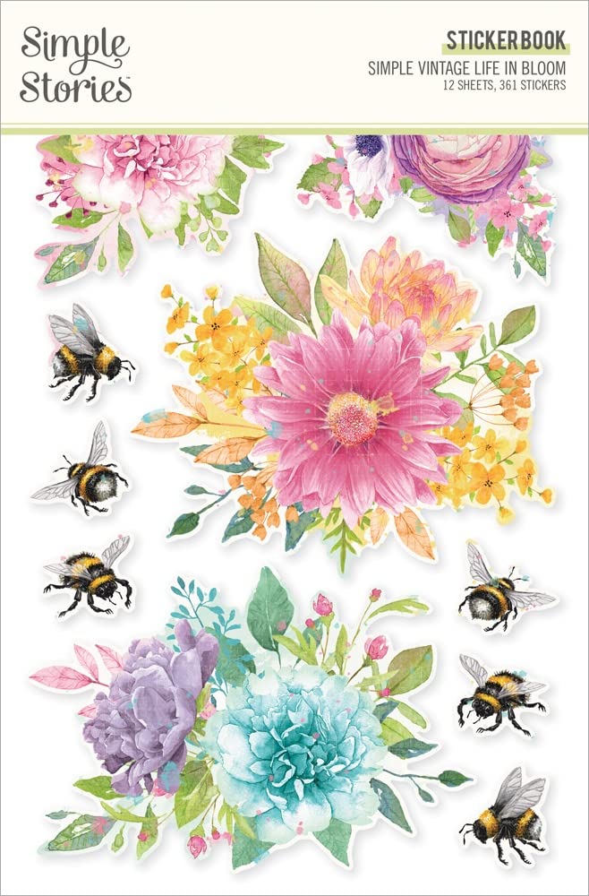 Sticker Book Simple Stories Simple Vintage Life in Bloom pour scrapbooking créatif