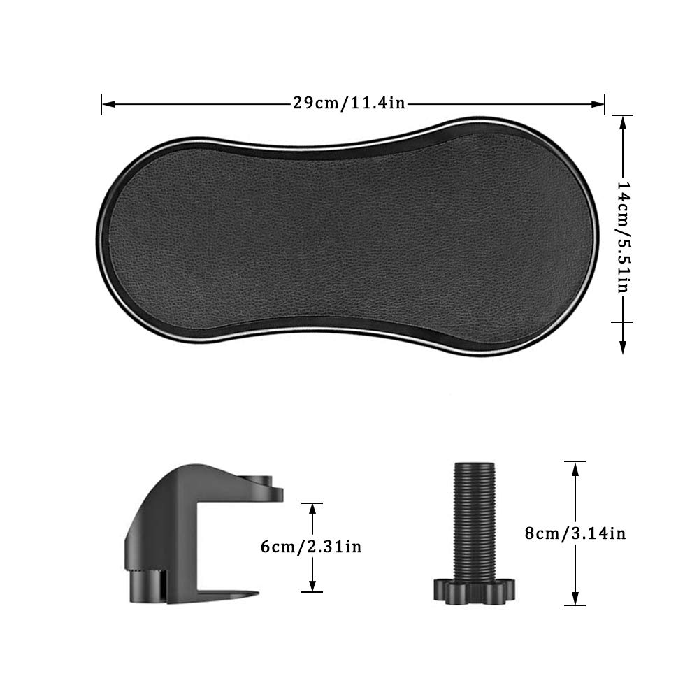 Bracciolo Pad Poggiapolso Braccio Regolabile Staffa di Supporto Ergonomico per Mouse 180°