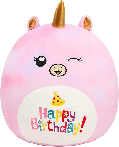 Miniatura 1 de Mushymallow Almohada de peluche de unicornio de cumpleaños de 12 pulgadas, suave animal de peluche, lindo unicornio de peluche, regalo de cumpleaños