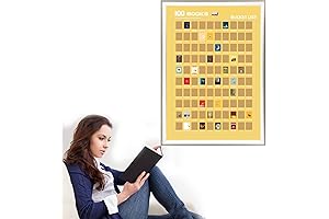 LOADWRITE 100 Books Scratch Off Poster for Adults - Read and Scratch...