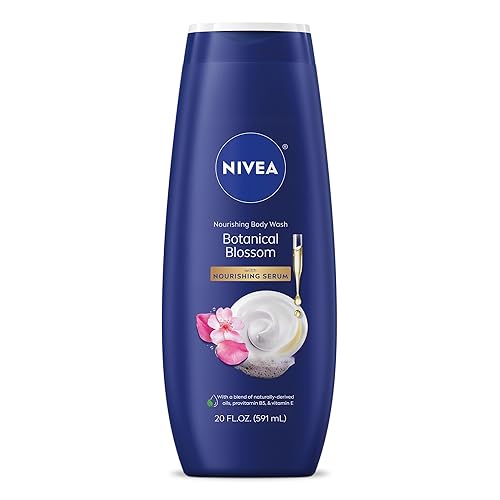 NIVEA Nutritiva Botanical Blossom - Gel para baño con suero nutritivo botella de 20 onzas fluidas