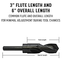 Vista 5 de Drill America - DWDRSD29/32 29/32" Reduced Shank High Speed Steel Drill Bit with 1/2" Shank, DWDRSD Series