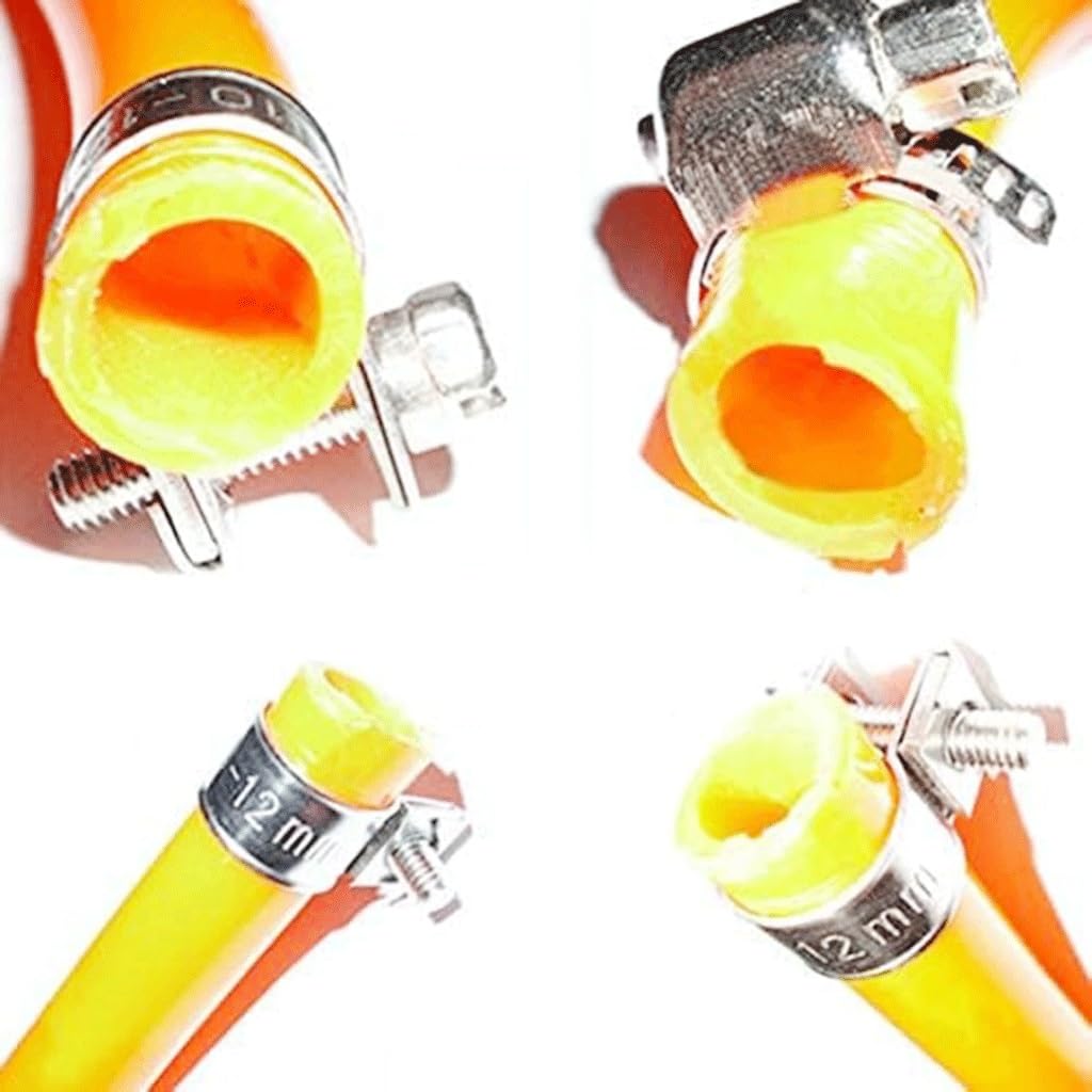 10-teiliges verstellbares Edelstahl-Schlauchschellen-Set – robuste Rohrschellen