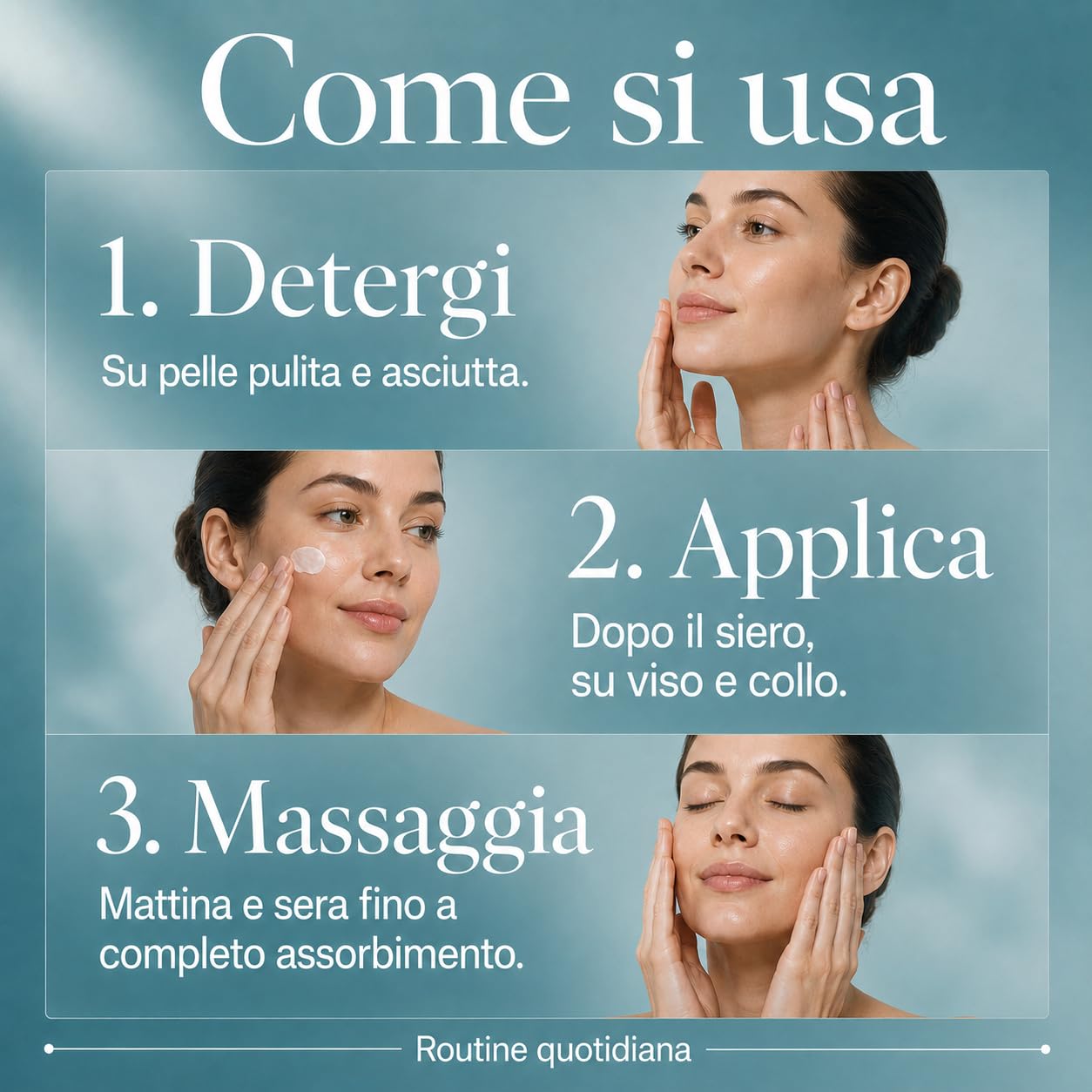 Intensive Lift+ Crema Viso con Bava di Lumaca, Collagene e Acido Ialuronico, Crema Viso Antirughe, Rimpolpante e Levigante, Skincare Idratante Viso per Pelli Miste e Mature, 50 ml