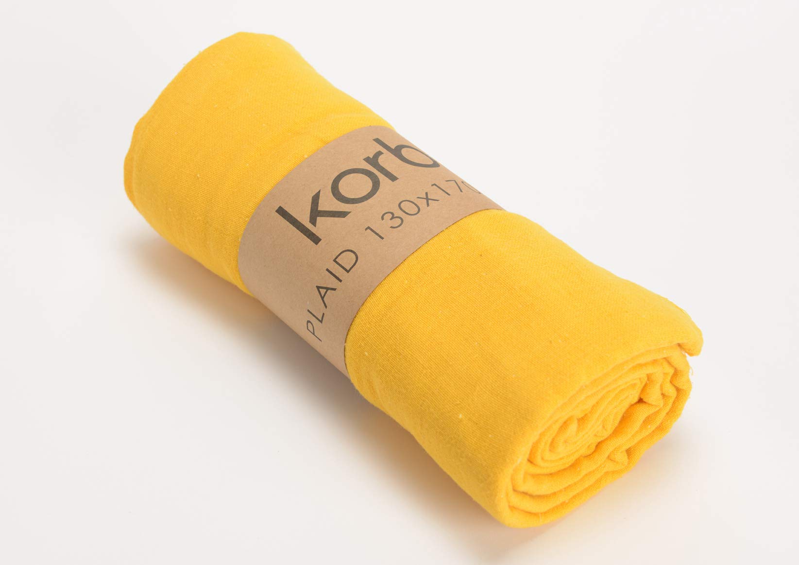 Manta bicolor amarillo Amadeus manta para cama y sofá reversible de algodón