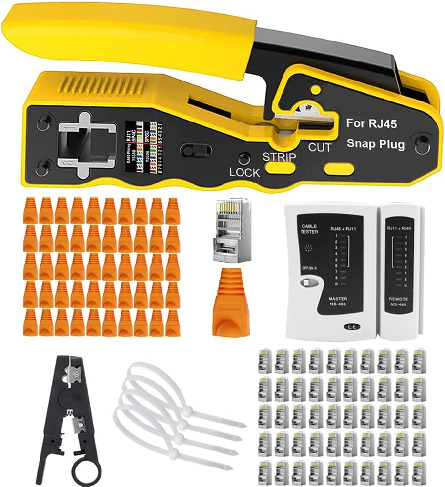 MAYLINE RJ45 Crimp Tool Kit Cat5 Cat5e Crimping Tool with
