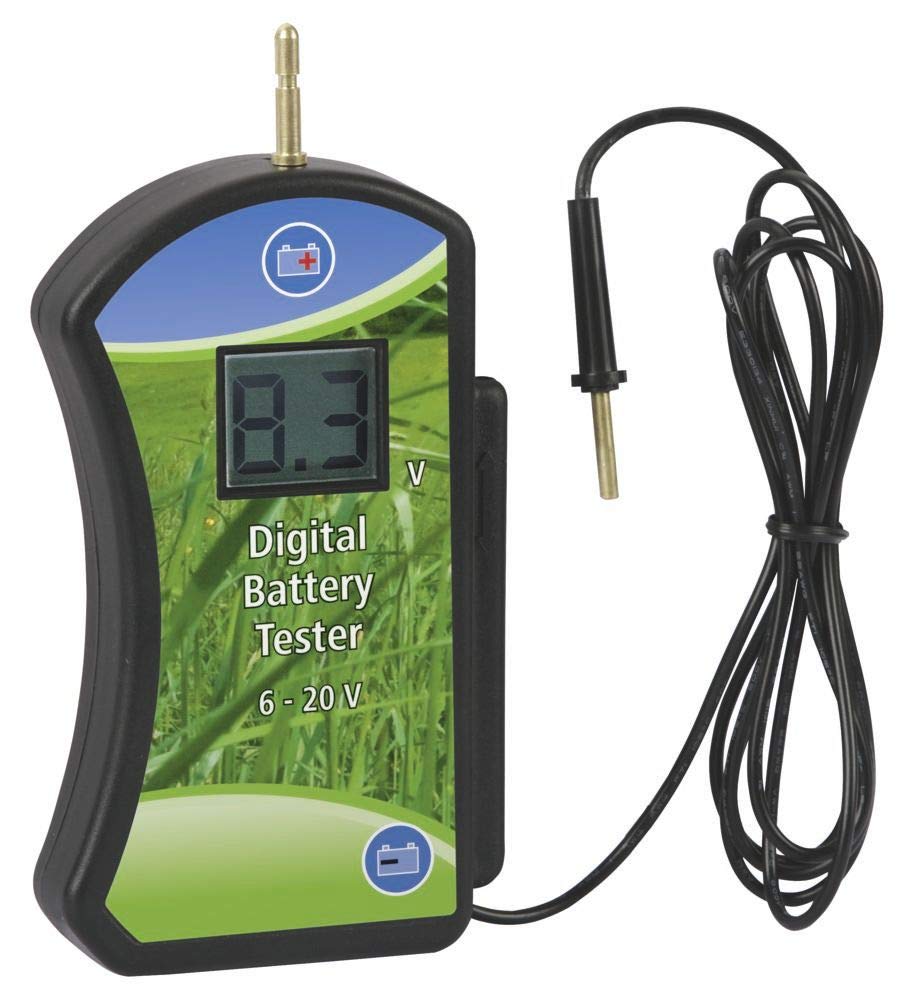Kerbl Digitaler Batterietester (Testbereich von 6 - 20 Volt, Auto-Off Schutzfunktion, keine Batterien erforderlich, Weidezubehör, Prüf- und Kontrollgeräte) 442369