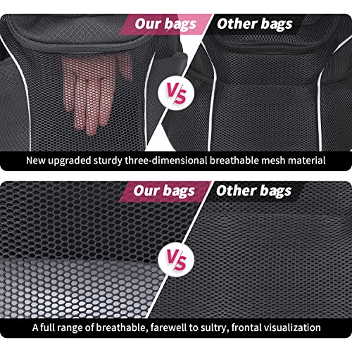 Woyyho Pet Dog Carrier Backpack Small Dog Front Backpack Ventilated Mesh Dog Travel Back Pack With Safety Belt For Travel Hiking Cycling Outdoor Use  thumb #1