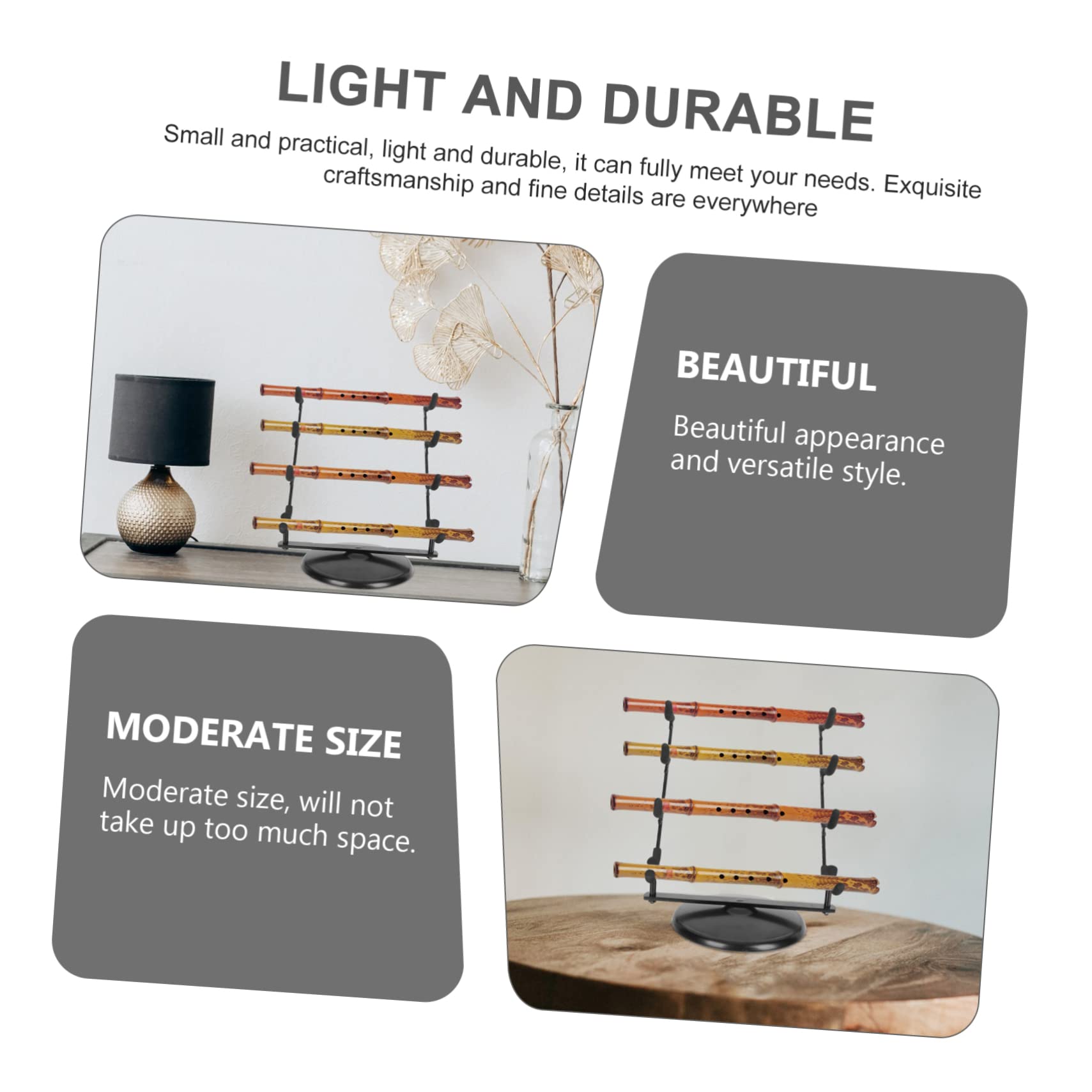 YARNOW Porta Flauto in Ferro Scaffale Per Organizzare Flauti Design Elegante Per Riporre o Esporre Dizi e Flauti Preferiti Per Uso Domestico e Arredamento Moderno