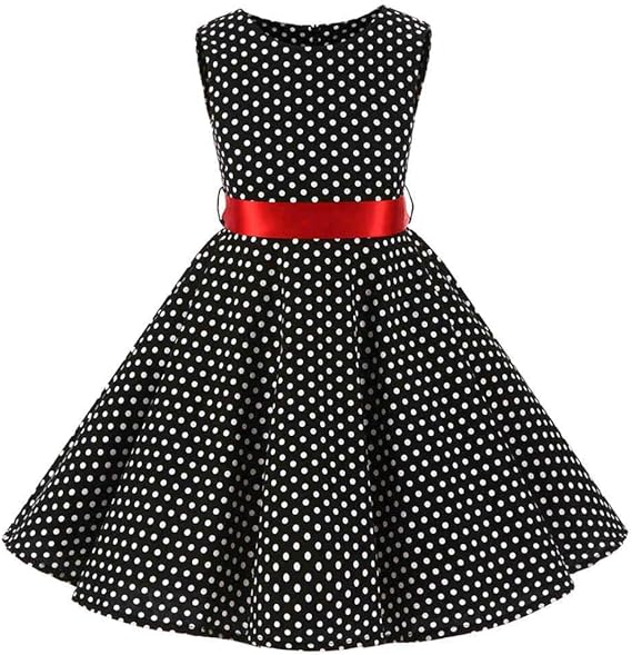 Amazon Co Jp ヴィンテージガールズドレス 水玉 スイング ロカビリー ドレス パーティー 特別な機会 ドレスアップコスチューム M 107 服 ファッション小物
