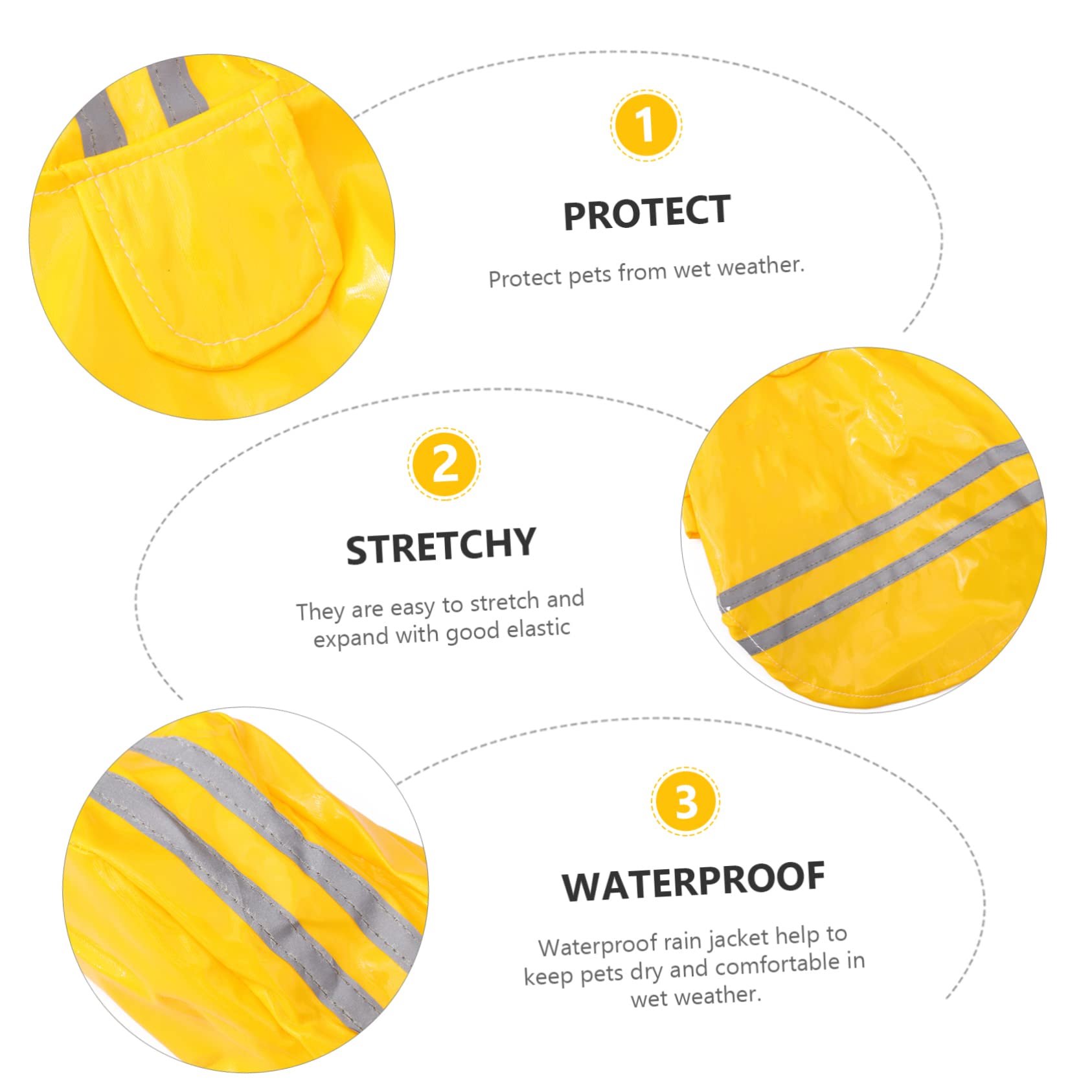 Manteaux de Pluie imperméables pour Chien, imperméable pour Chien, 3 pièces Hunddr?KT Hundkl?der S?llskapsdjur Dog Rain Veste de Pluie imperméable imperméable p