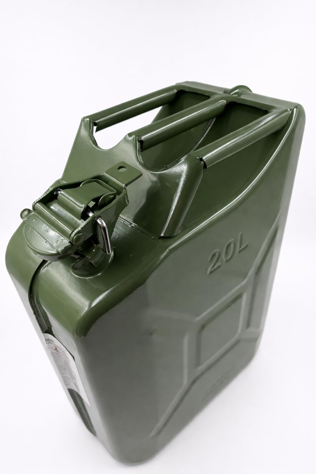 Tanica de acero pintada verde, homologada para combustible, gasolina y diésel, uso agrícola, náutico y de camping (20 L)