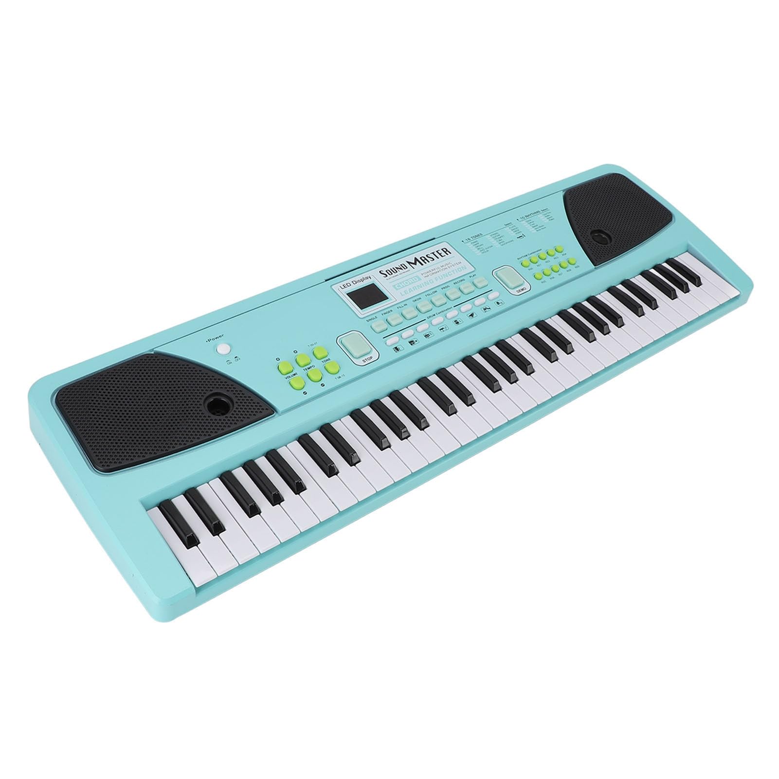 Karlak 61-klawiszowe Przenośne Pianino Elektryczne z Mikrofonem dla Dzieci, ładowane Przez USB