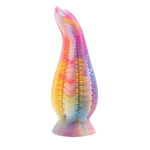 Twisted Fantasies Dakken Tentacle Suction Cup Dildo, Pastel Rainbow Colors, Handmade in The USA, Adult Sex Toys (Standard) - Standard