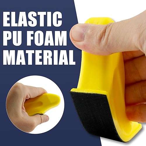 Miniatura 3 de Kit de microlijadora de 3.5 x 1 pulgada, 2 piezas de mini bloques de lijado a mano, placa de soporte de gancho para pulido de espacios estrechos,