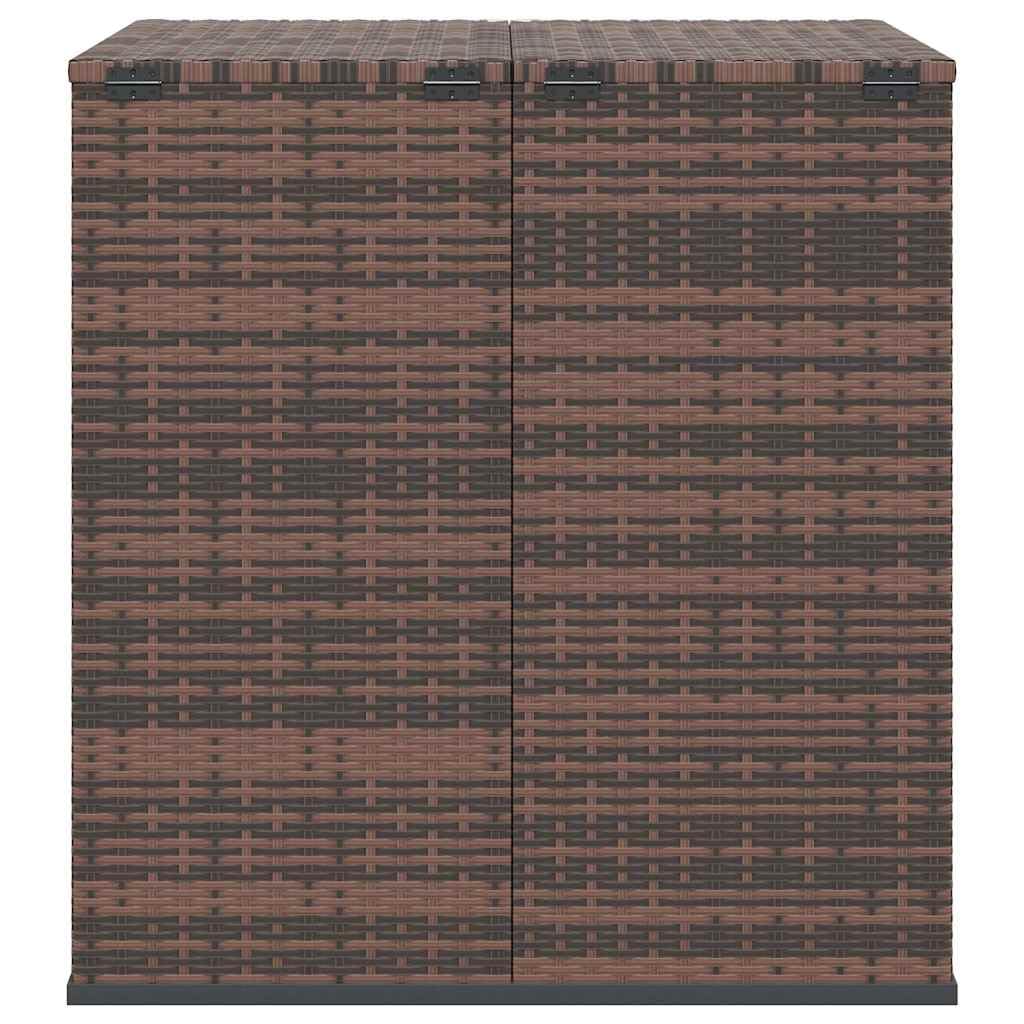 Générique Scatola per cuscini da giardino in resina intrecciata 100x97,5x104cm marrone, scatola portaoggetti esterna con telaio in acciaio verniciato a polvere, borsa interna impermeabile in PE