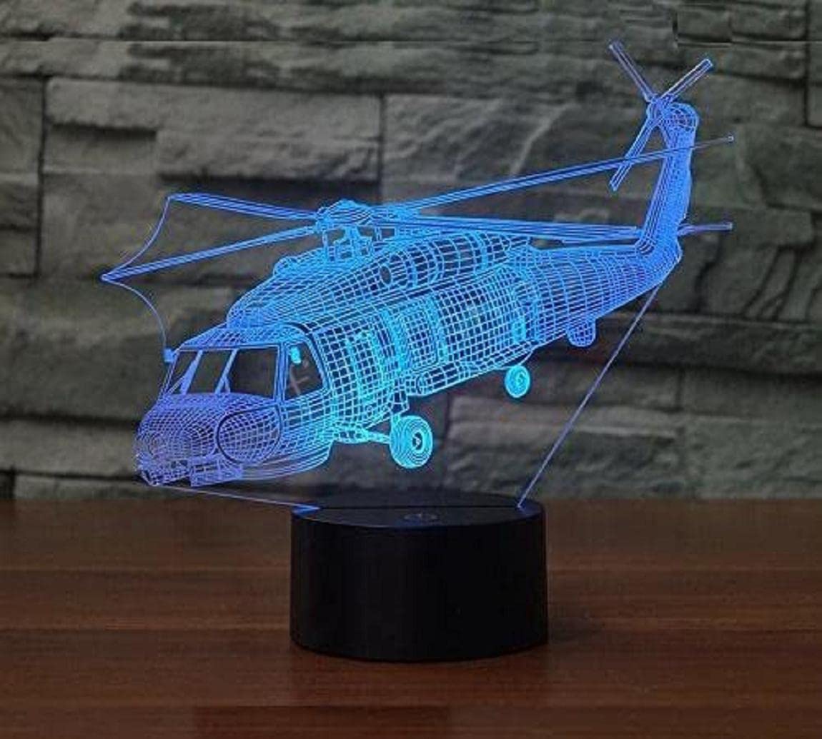 Amazon.co.jp: 3d平面ヘリコプター夜間ライトタッチテーブルデスク
