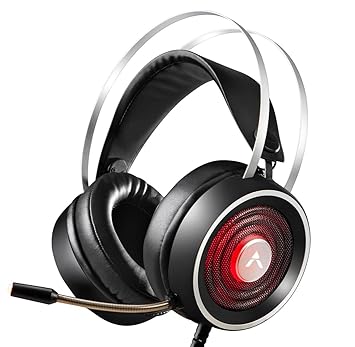 Adcom Striker USB Wired Over-Ear Gaming Headphones, RGB LED, 50mm Drivers, Omni-Directional Mic, Comfortable Design, Breathable Earcups, 3.5mm + USB, 2m Braided Cable, Noise Cancellation Mic (Black) - image, photos