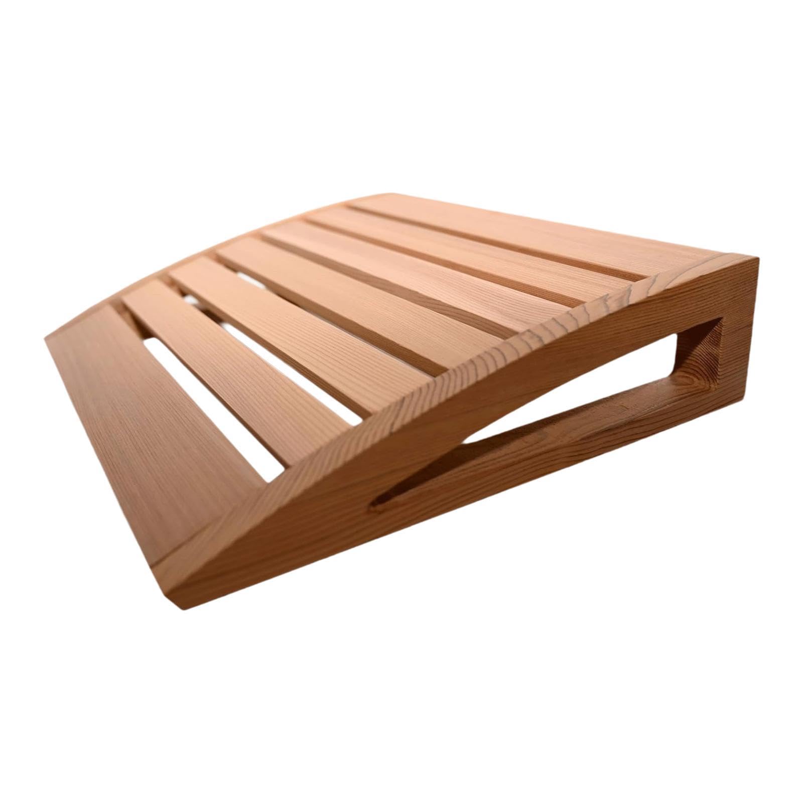 LOVIVER Holzkopfstütze Sauna Saunakissen Holzkissen Ausstattung Ergonomische Holzstütze Nackenstütze für Damen Herren, Baden, Winter