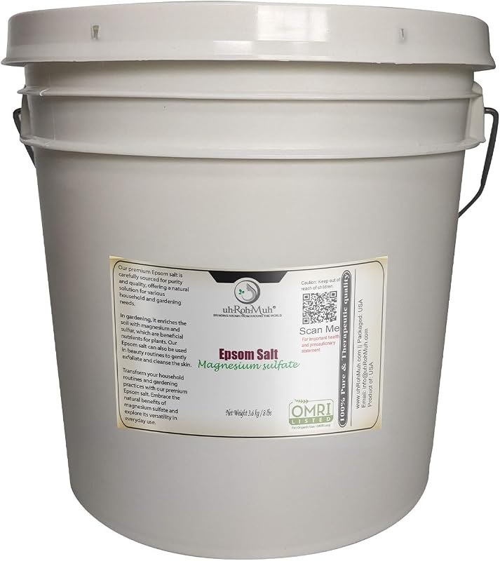 Sal de Epsom uh*Roh*Muh com sulfato de magnésio, 3,6 kg