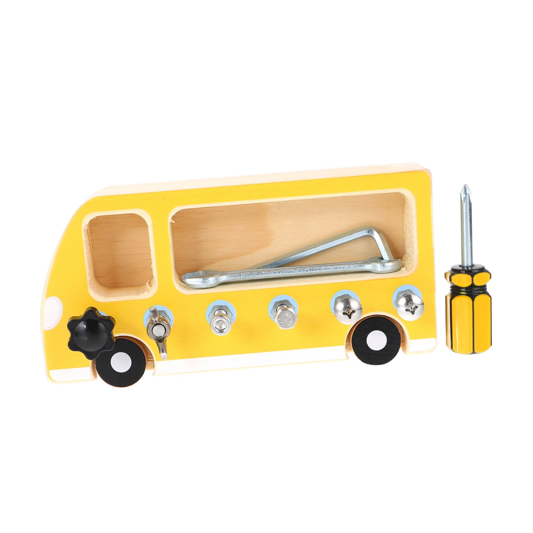 Tablero Montessori de Madera para Educativo de Tuercas y Tornillos Juguete Cognitivo Temprano y Portátil para Interior y Exterior Estimula Habilidades y Aprendizaje Infantil