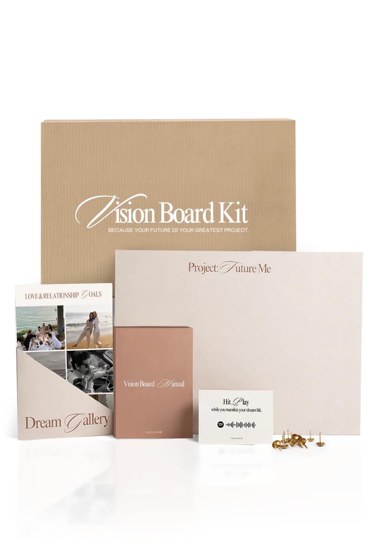 DIY Vision Board Kit – 2026 Edition | 130+ Inspiring Photos, Premium Thick Board, Spotify Playlist & Instruction Manual | Manifestation & Goal-Setting Kit for Women & Adults