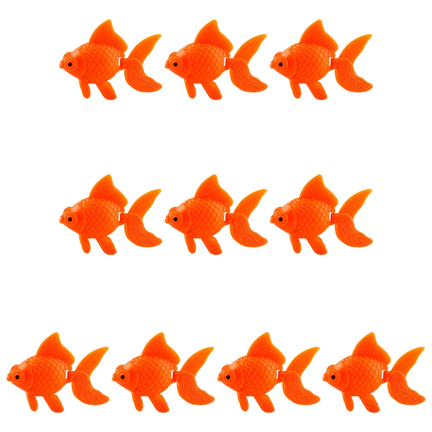 Gaomumu 10PCS Realistic Orange Artificial Floating Fish Ornaments, Durable Plastic Moving Simulation Fish, Safe Vibrant Underwater Decorations, Fun Novelty Gift, for Aquarium and Tank Decor