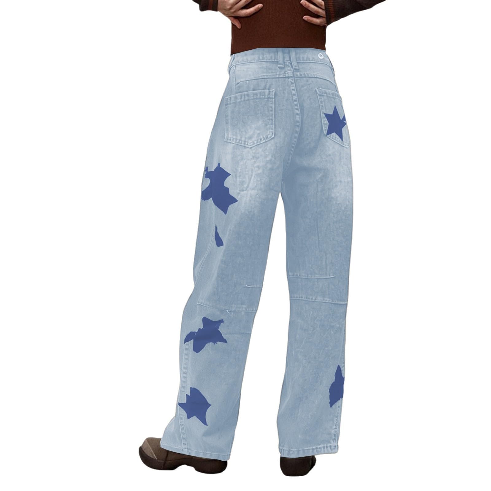 Vaqueros Anchos Mujer Pantalones Tejanos Tallas Grandes Ropa Ligero Elasticos Pantalón Rectos Invierno Baggy Vaquero Primavera Casual