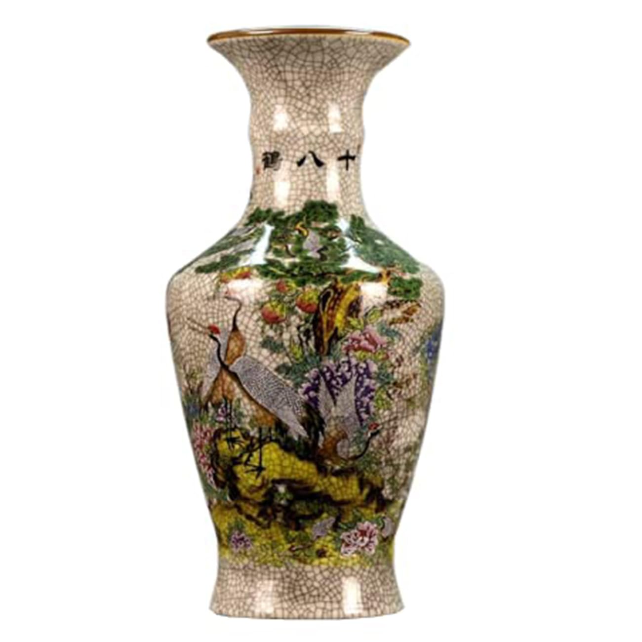Handgefertigte Keramikvase, Vintage-Stil, chinesischer Stil, Glatte Oberfläche, Heimdekoration für Thanksgiving, Geburtstag, Rot