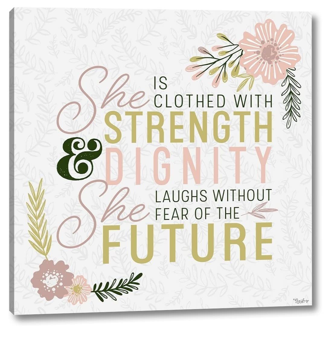 She Strength by Mlli Villa - 16" x 16" Canvas Art Print Gallery Wrapped - Ready to Hang