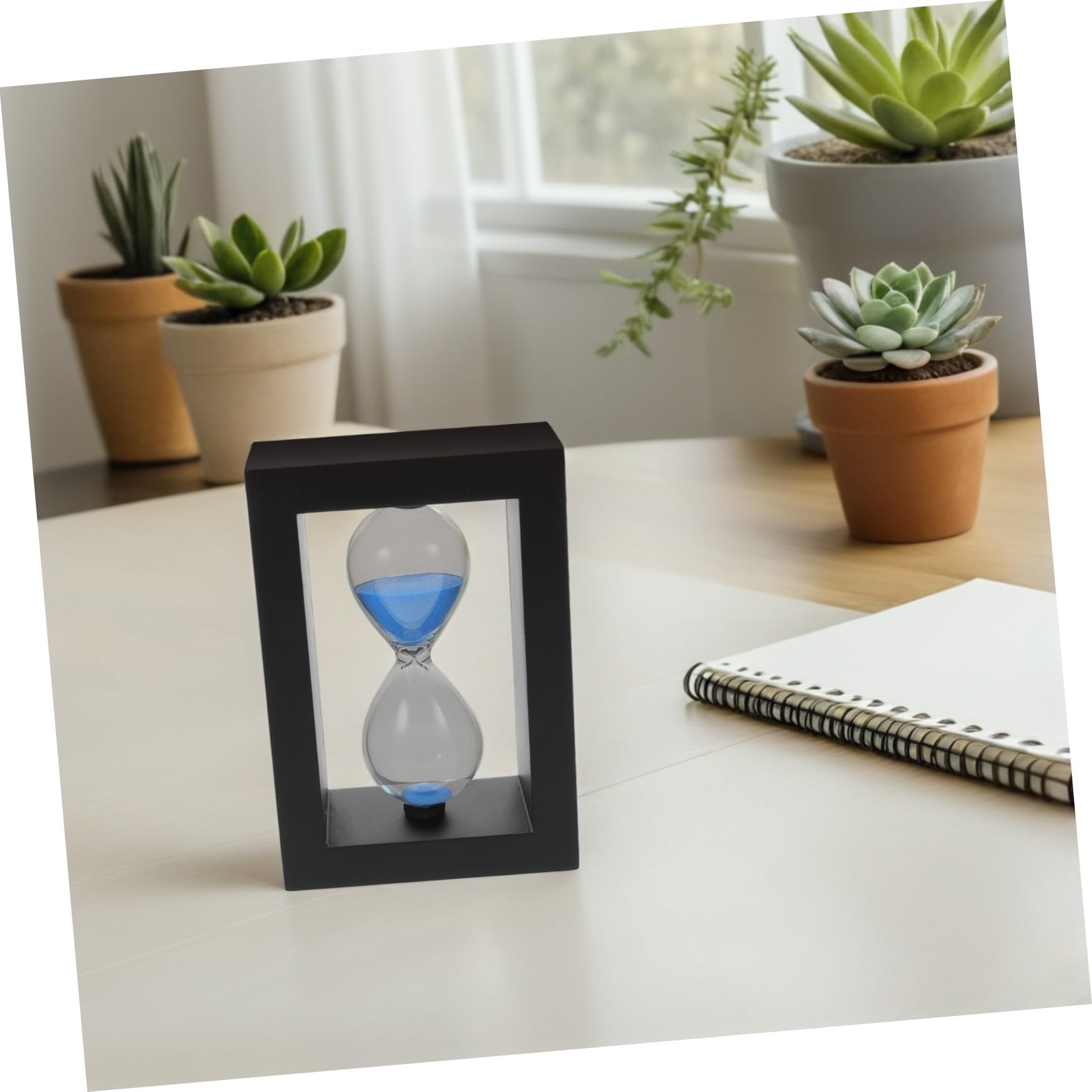 Temporizador de Reloj de Arena Marco de Madera de Minutos Decoración Moderna para Cocina y Escritorio Reloj de Temporizador de Hogar