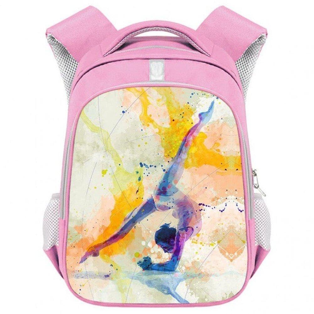 Sac de rangement de grande capacité avec imprimé artistique pour la gymnastique