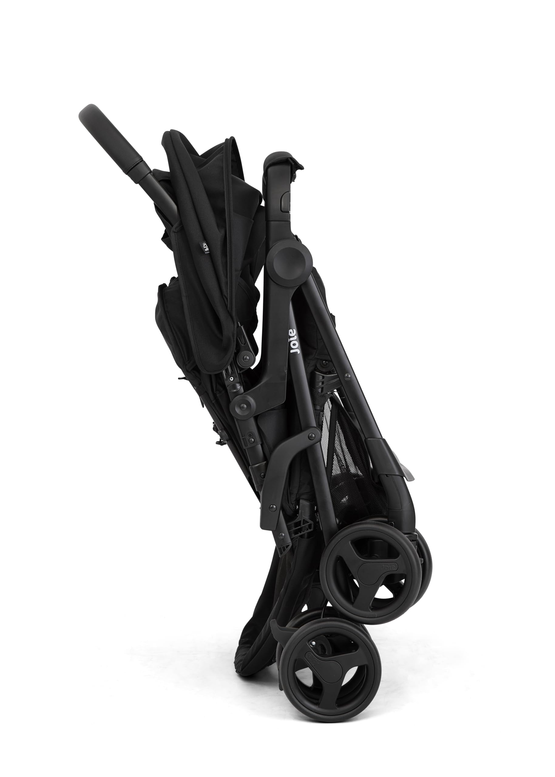 Joie aire™ twin Zwillingsbuggy – leichter Buggy mit kompaktem Faltmaß, flacher Liegefunktion, Regenschutz & zwei Sitzen, geeignet ab Geburt bis 3 Jahre (0–15 kg) (SHALE)