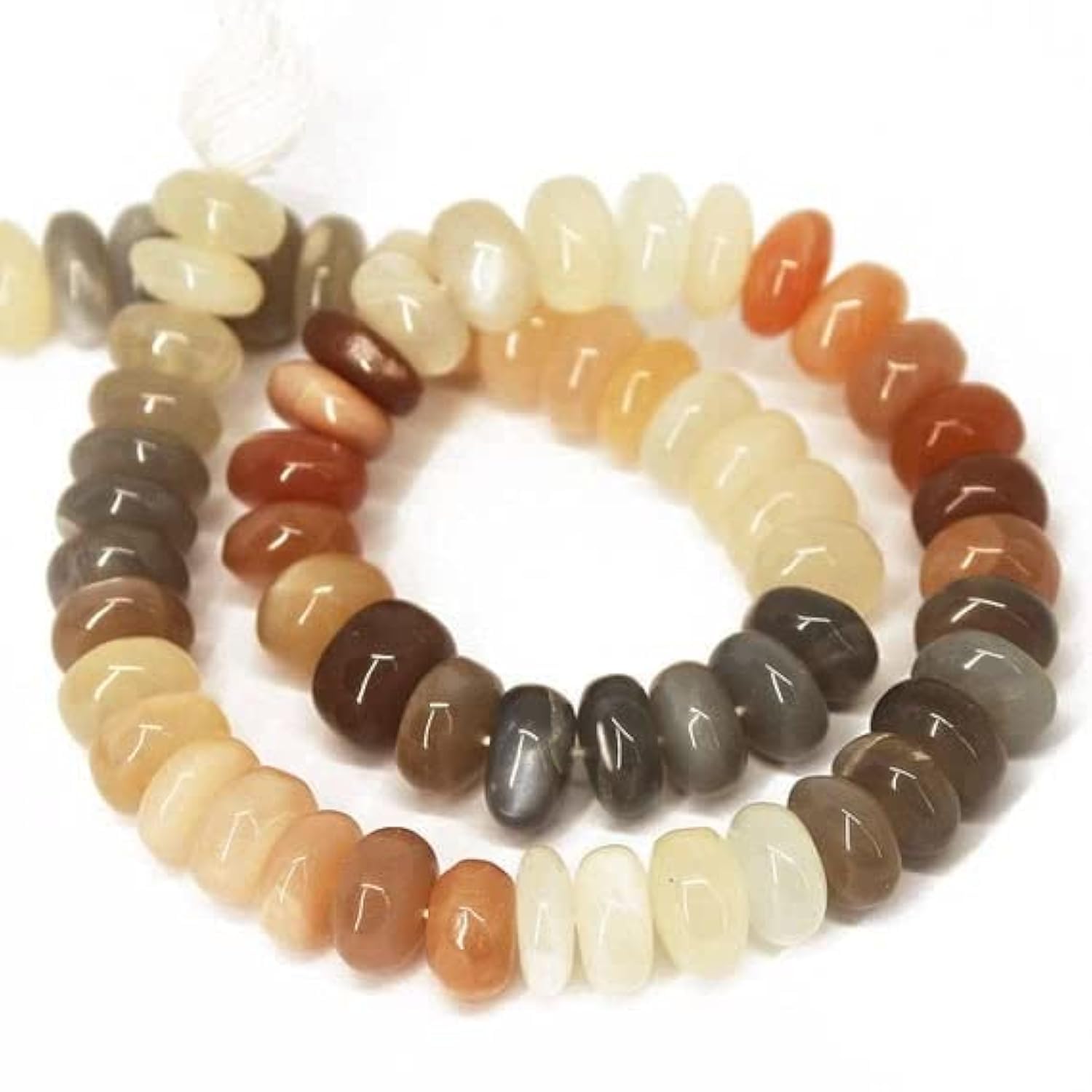 Pierre de lune naturelle en rondelles lisses de 11mm pour bijoux haut de gamme faits main