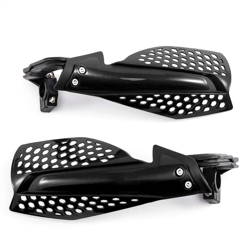 evomosaMotorcycle Hand Guards Universal 7/8" 22mm Motocross Handguard (Black-white)