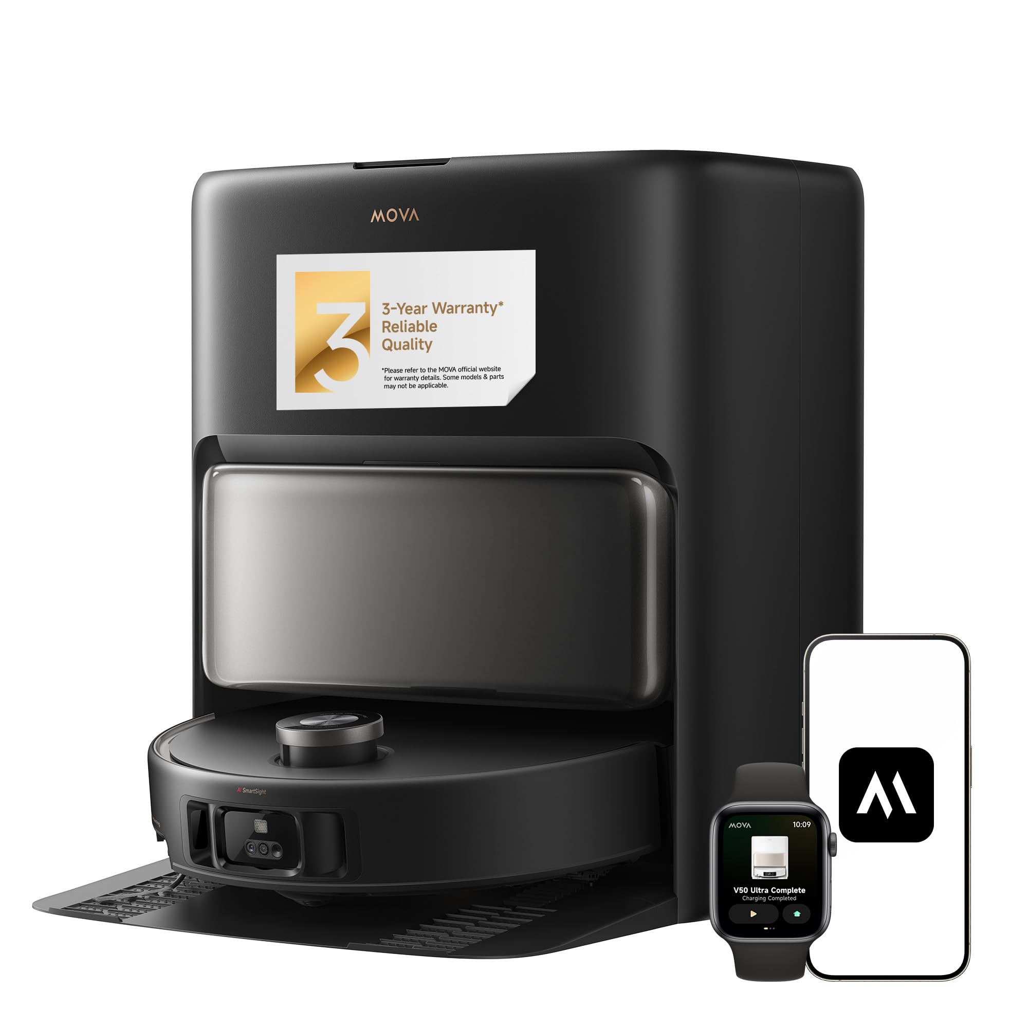 Mova V50 Ultra Complete Robot Vacuum Cleaner and Self-Emptying Scrubber with 240