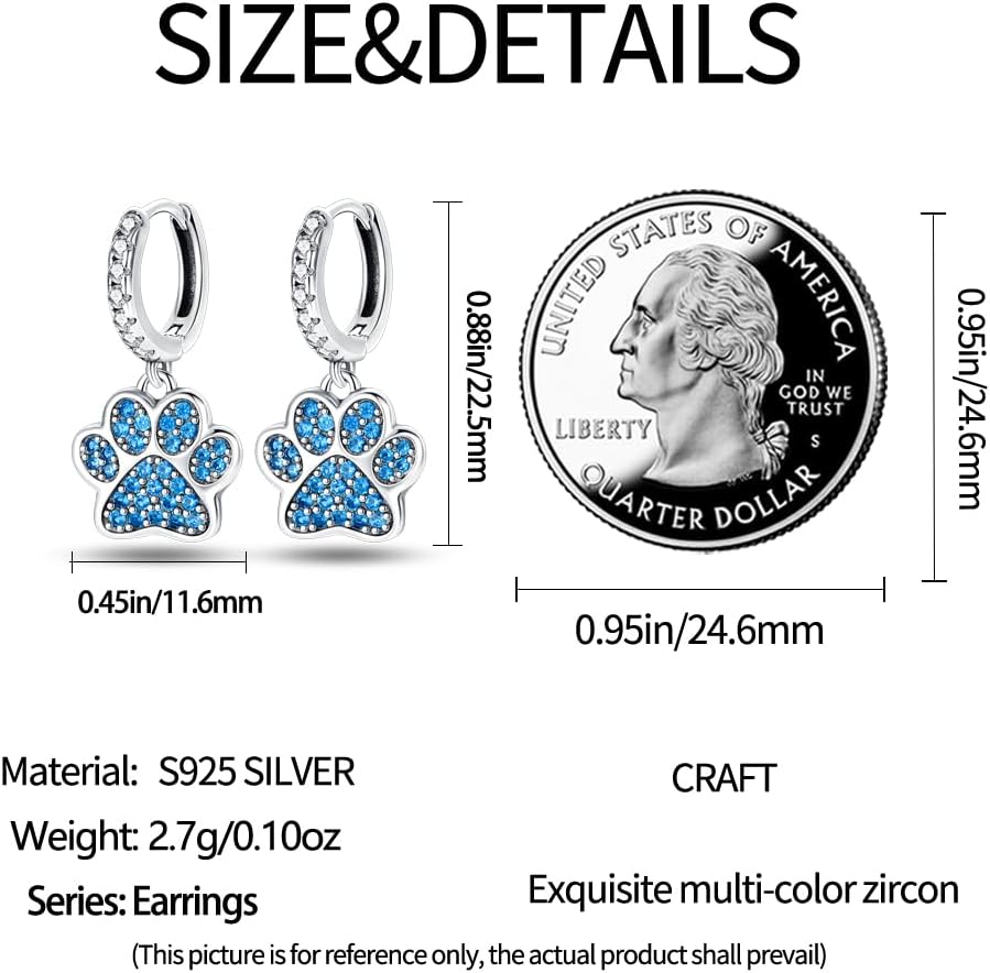 925 Sterling Silver Women Earrings, Sparkling Star and Moon Earrings, Various Hypoallergenic Earrings, Best Gift for Women - Image 5