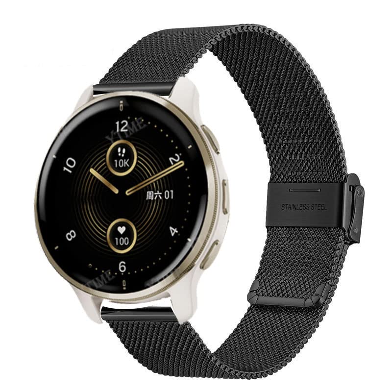 Bracelet en métal de qualité pour Garmin Forerunner et Venu - 6