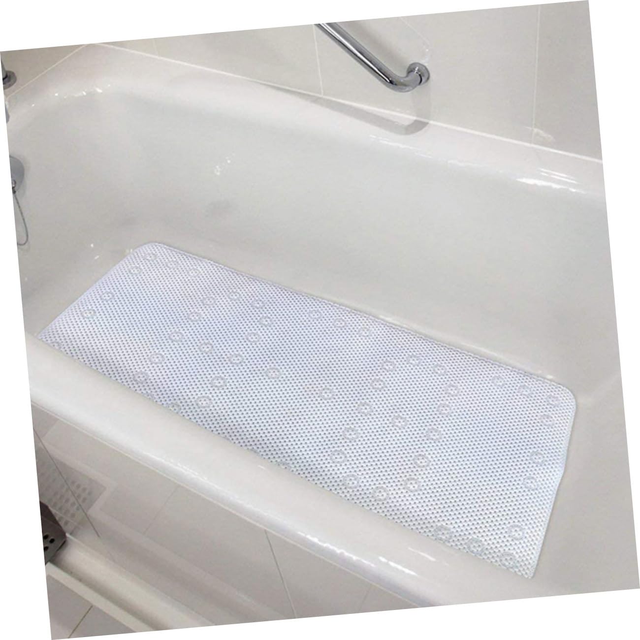 Artibetter Alfombrilla de Baño Antideslizante con Ventosas, Grande, Material y Transpirable, Alfombra de Ducha para Bañera, Drenaje Rápido, Uso Seguro en Baño y Ducha