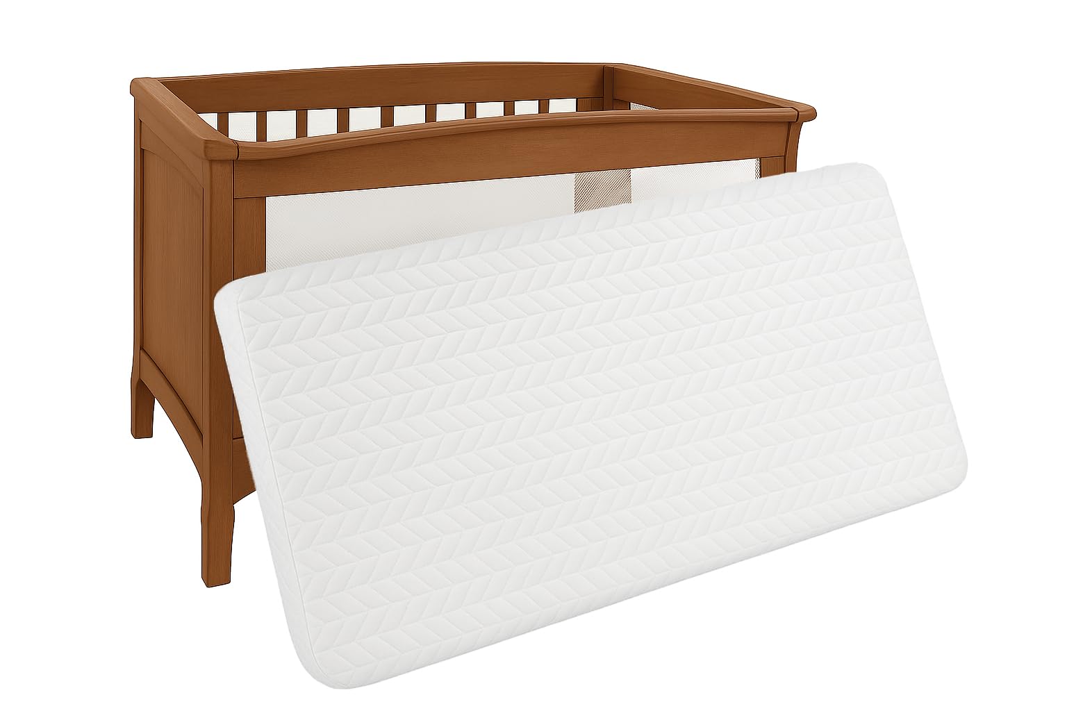 Sapphire Collection Anti-Bacterial Baby Junior,Toddler Cot, Cot Bed Foam Mattress with Breathable Zip Cover (89X38X5cm) โ image 1