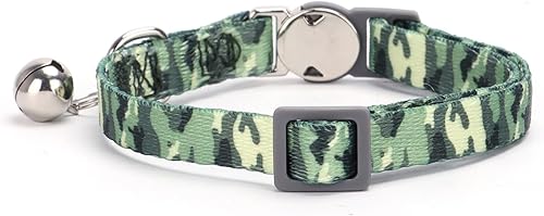 Miniatura 9 de Moonpet Collar de gato personalizado con nombre de identificación, placa de número de teléfono, patrón floral grabado personalizado, collar de