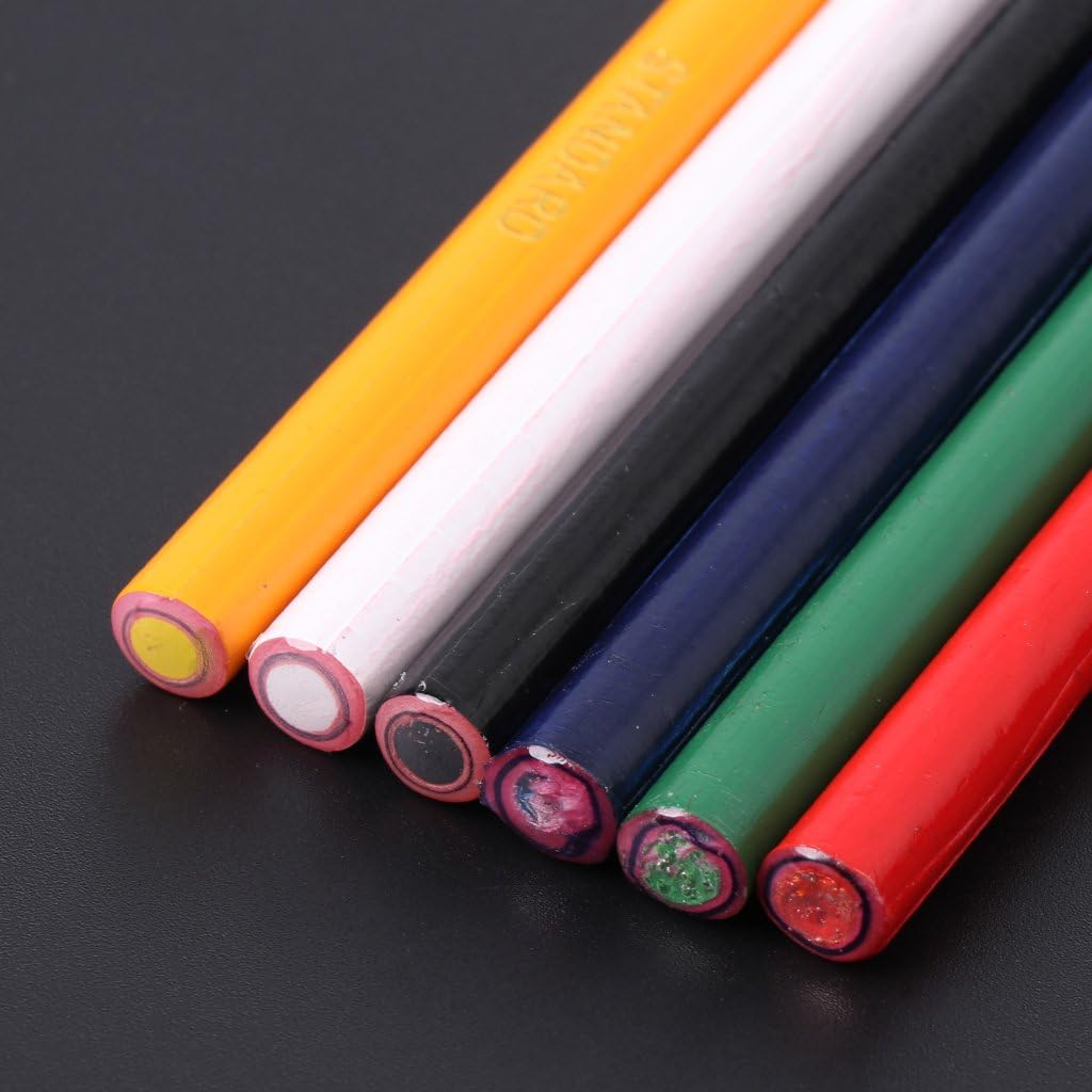 6 Colors Markers for Metal Fabric China Graph Off Grease Wax Pencil Bath